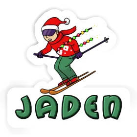 Jaden Sticker Christmas Skier Image