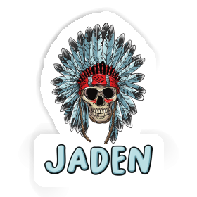 Jaden Autocollant Tête de mort indien Image