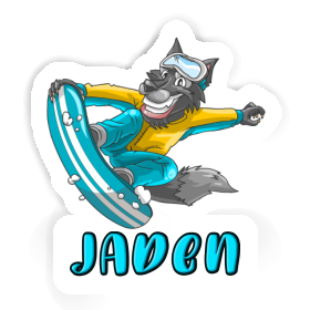 Jaden Sticker Snowboarder Image