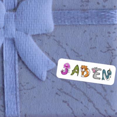 Aufkleber Tierschrift Jaden Gift package Image