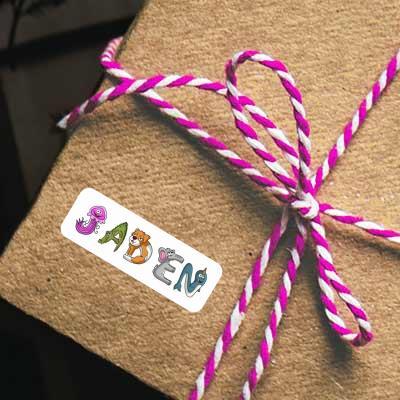 Aufkleber Tierschrift Jaden Gift package Image