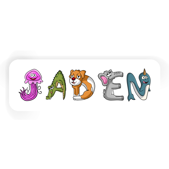 Jaden Sticker Animal Font Image