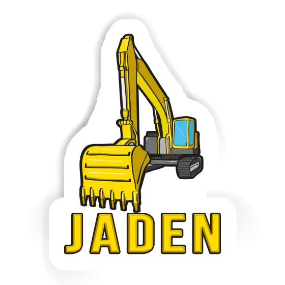 Sticker Excavator Jaden Notebook Image