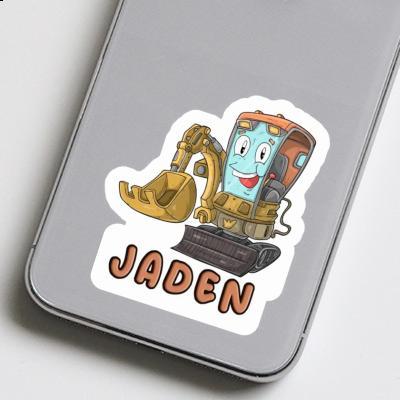 Sticker Excavator Jaden Notebook Image