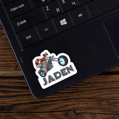 Motorbike Rider Sticker Jaden Notebook Image