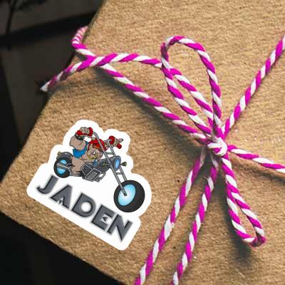 Motorbike Rider Sticker Jaden Laptop Image