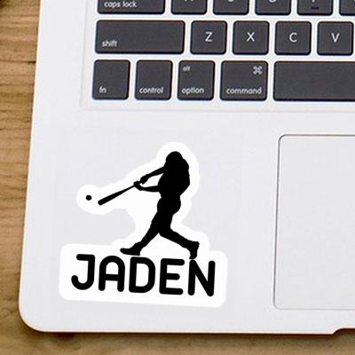 Sticker Jaden Baseballspieler Notebook Image