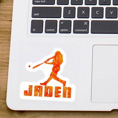 Baseball Player Sticker Jaden Notebook Image