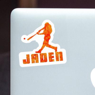 Baseball Player Sticker Jaden Laptop Image