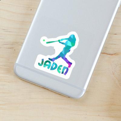 Baseball Player Sticker Jaden Laptop Image