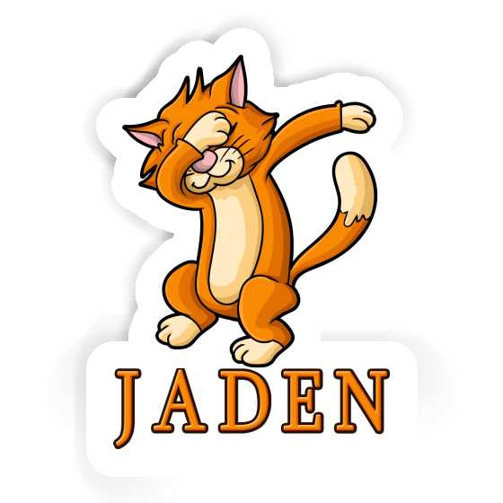 Dabbing Cat Sticker Jaden Laptop Image