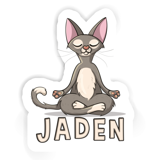 Sticker Yoga-Katze Jaden Notebook Image