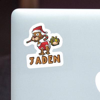 Jaden Sticker Christmas Cat Laptop Image