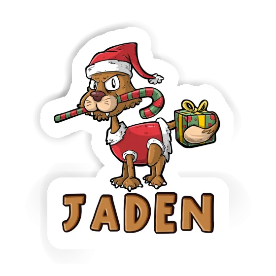 Jaden Autocollant Chat de Noël Gift package Image