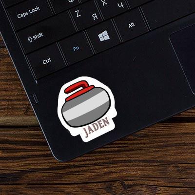 Jaden Sticker Curling Stone Laptop Image