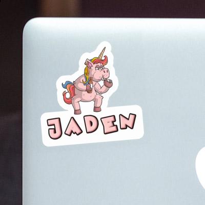 Jaden Sticker Smoking Unicorn Image