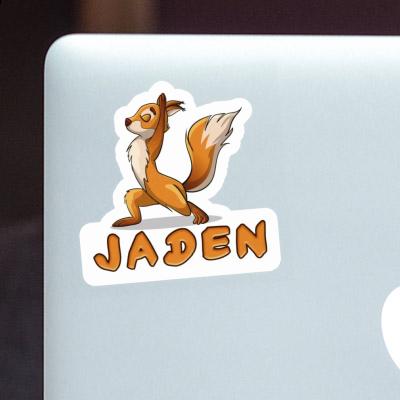 Yoga Squirrel Sticker Jaden Laptop Image