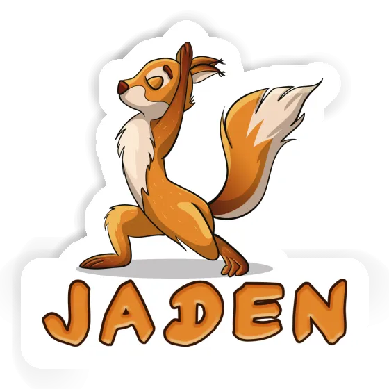 Sticker Yoga-Eichhörnchen Jaden Gift package Image