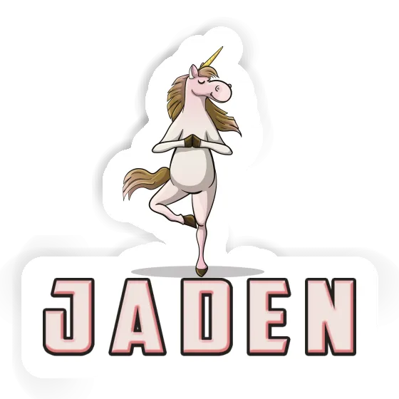 Yoga Unicorn Sticker Jaden Gift package Image