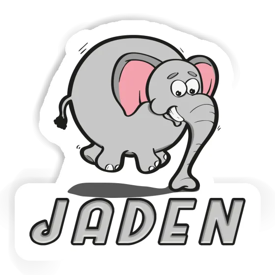 Jaden Sticker Jumping Elephant Notebook Image