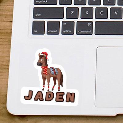 Autocollant Cheval de Noël Jaden Laptop Image