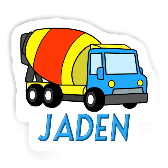 Sticker Jaden Mixer Truck Laptop Image