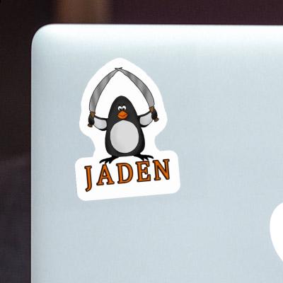 Fighting Penguin Sticker Jaden Laptop Image