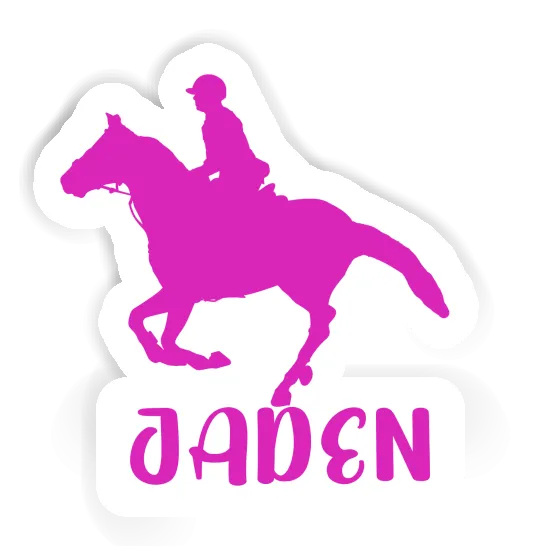 Horse Rider Sticker Jaden Laptop Image