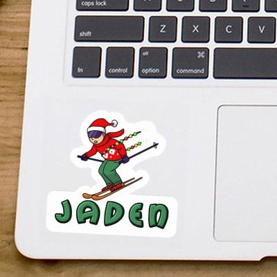 Jaden Sticker Christmas Skier Image