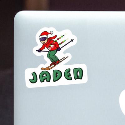 Jaden Sticker Weihnachtsskifahrer Notebook Image