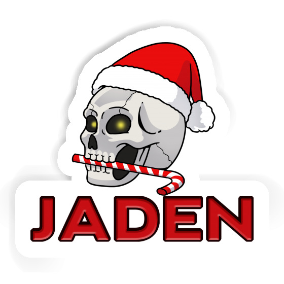 Aufkleber Jaden Weihnachtstotenkopf Gift package Image