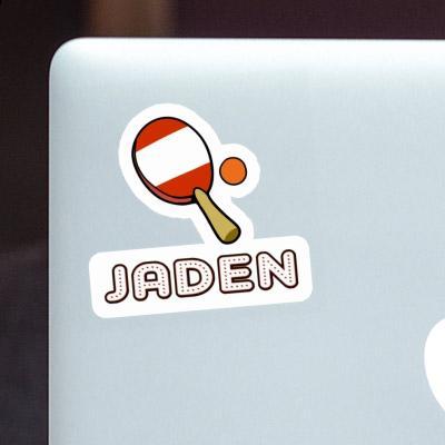 Table Tennis Racket Sticker Jaden Notebook Image