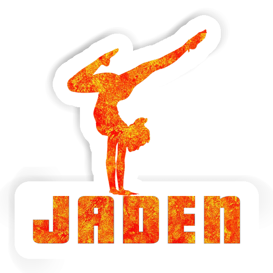 Sticker Yoga-Frau Jaden Laptop Image