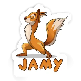 Yoga-Eichhörnchen Sticker Jamy Image