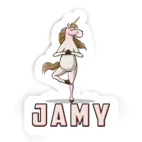 Jamy Aufkleber Yoga-Einhorn Image