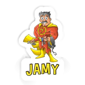 Autocollant Électricien Jamy Image