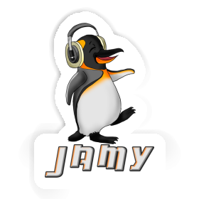 Aufkleber Musik-Pinguin Jamy Image