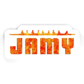 Jamy Autocollant Bateau à rames Image