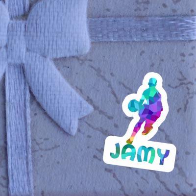 Jamy Sticker Basketball Player Notebook Image