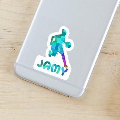 Joueuse de basket-ball Autocollant Jamy Gift package Image