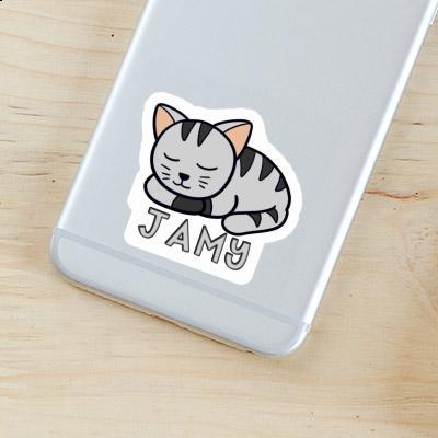 Jamy Aufkleber Katze Notebook Image