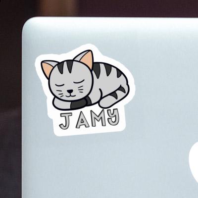 Jamy Aufkleber Katze Laptop Image