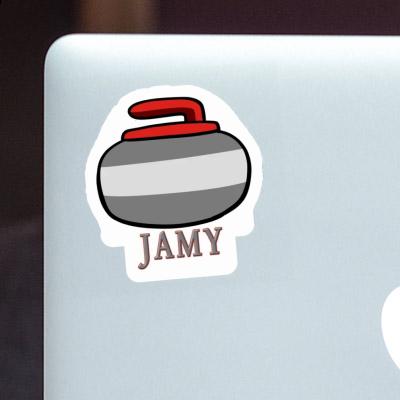 Jamy Sticker Curling Stone Notebook Image