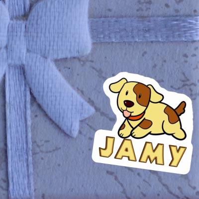 Jamy Autocollant Chien Gift package Image