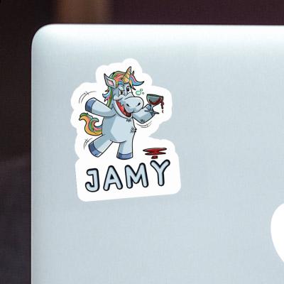 Jamy Autocollant Licorne Notebook Image