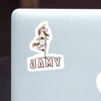 Yoga Unicorn Sticker Jamy Notebook Image