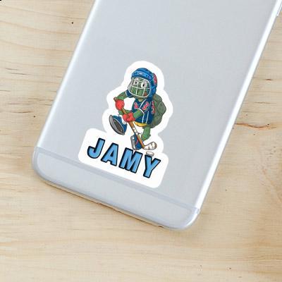 Hockey Player Sticker Jamy Laptop Image