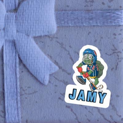 Hockey Player Sticker Jamy Notebook Image