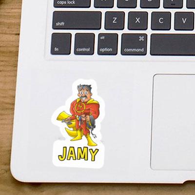 Autocollant Électricien Jamy Laptop Autocollant Électricien Jamy Laptop Image