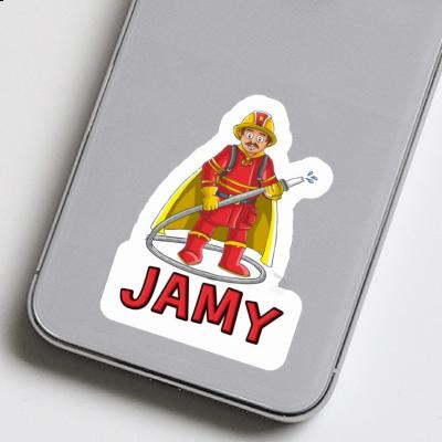 Jamy Sticker Firefighter Laptop Image